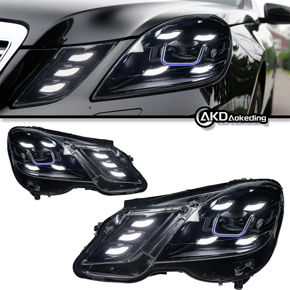 AKD Headlight For Benz E-Class W212 2009-2013 Head Lamp Assembly Upgrade Dynamic Signal DRL Auto Accessories 2PCS