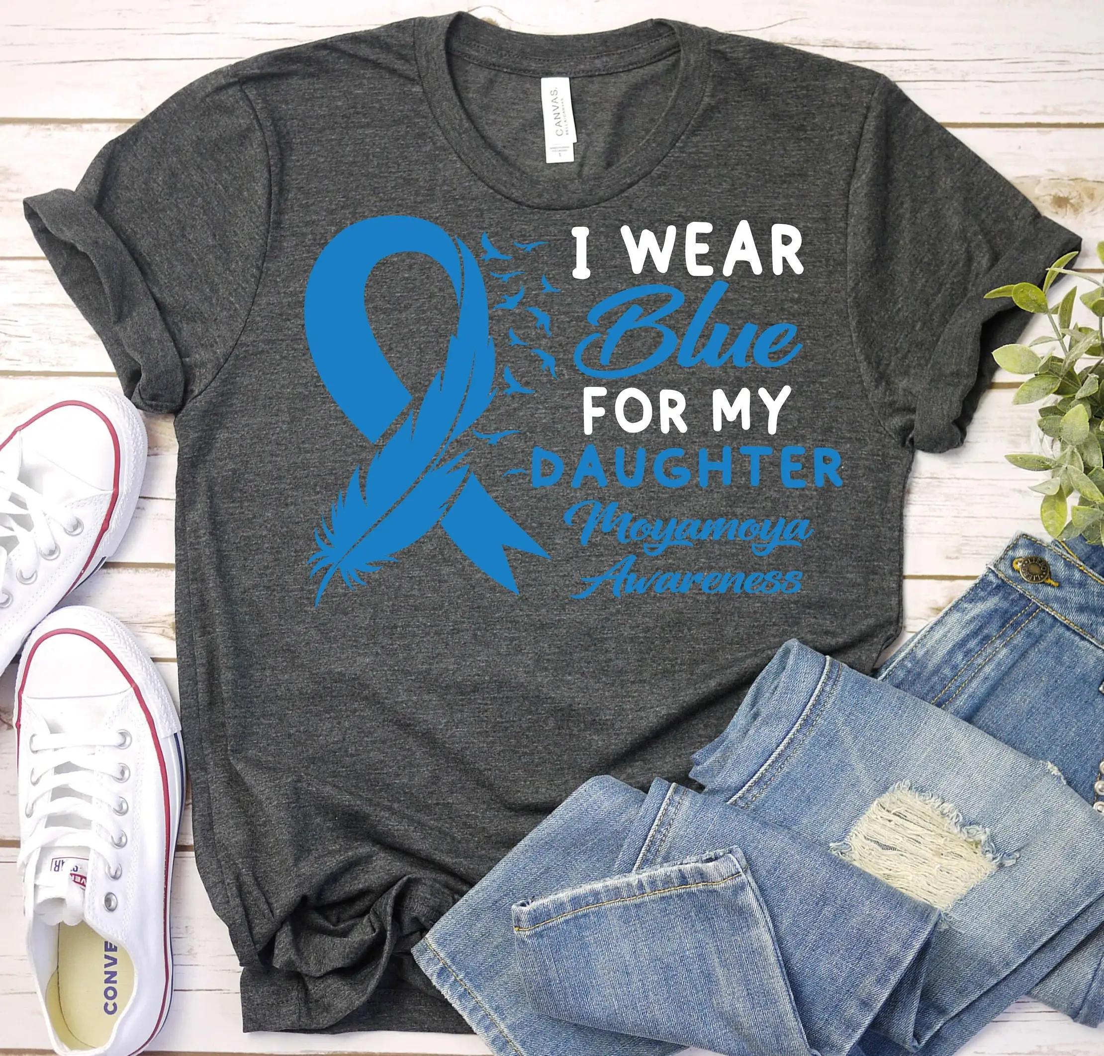 Moyamoya Disease Awareness T Shirt Cerebrovascular Support Daughter Survivor