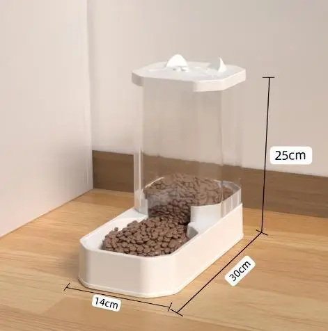 وعاء مياه للتغذية التلقائية للقطط، وعاء شفاف لتخزين أغذية الحيوانات الأليفة، حاوية توزيع، ملحقات جرو هريرة في المخزون #5