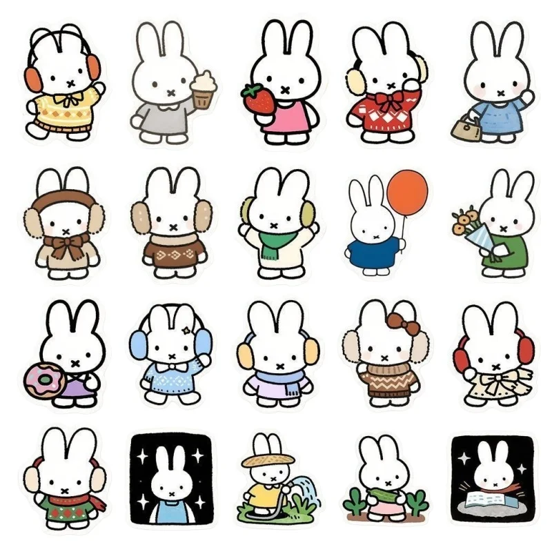 Healing Miffy Food-Themed Stickers (160 pcs)