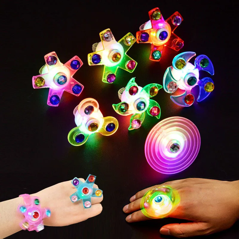 Creative Luminous Luminous Spinning Gyroscope Watch Ring Bracelet Toys Children Spinner Birthday Gift Glow In The Dark Toys