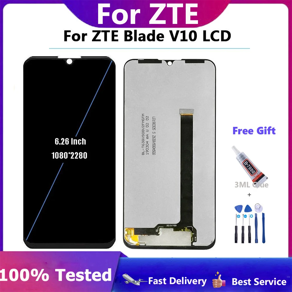 High Quality For ZTE Blade V10 Vita LCD Display Touch Screen Digitizer With Frame LCD for ZTE V10 LCD 100% Tested + glue + tools