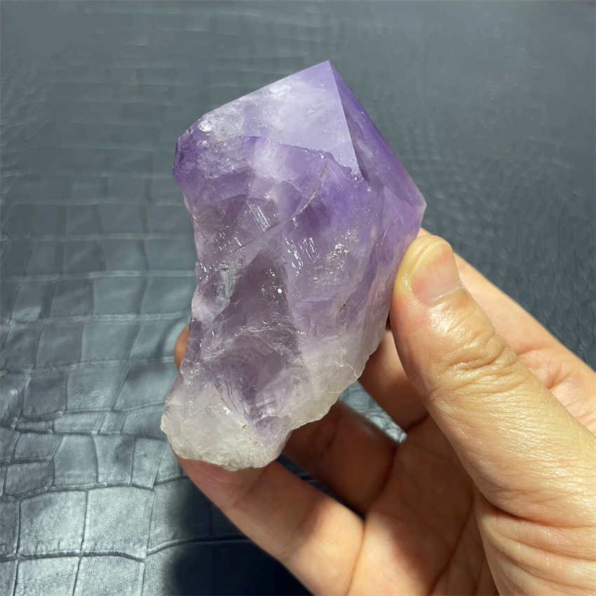 233g  Natural High-quality Uruguay Amethyst Bit Tower Energy Therapy Crystal Point  Purple Quartz Wand Decorati Free shipping