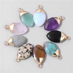 5PCS/lot Natural Drop Eye Shape Stone Pendants High Qualtity Amethysts Gems Pendant Fit Jewelry Making DIY Necklace Earrings
