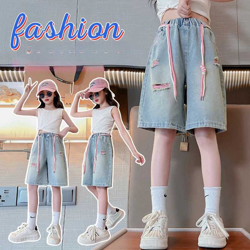 

Girls' Summer Thin Shorts2025New Style Loose-Fit Shorts Five-Point Length