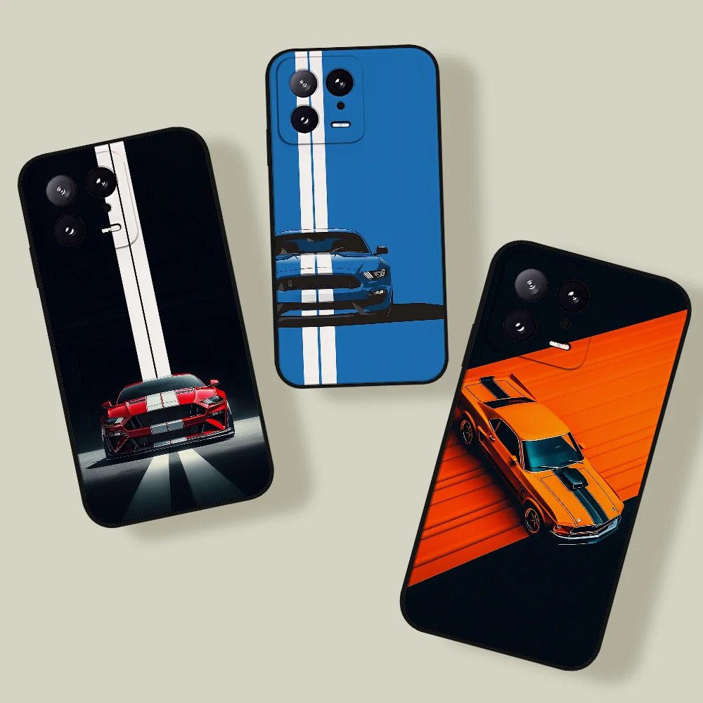 

F-Fordss Car M-Mustang Phone Case For Xiaomi 11 Redmi Note 11 5G 8T 9A 9 10T Note8Pro Note9 12SUltra Black Case