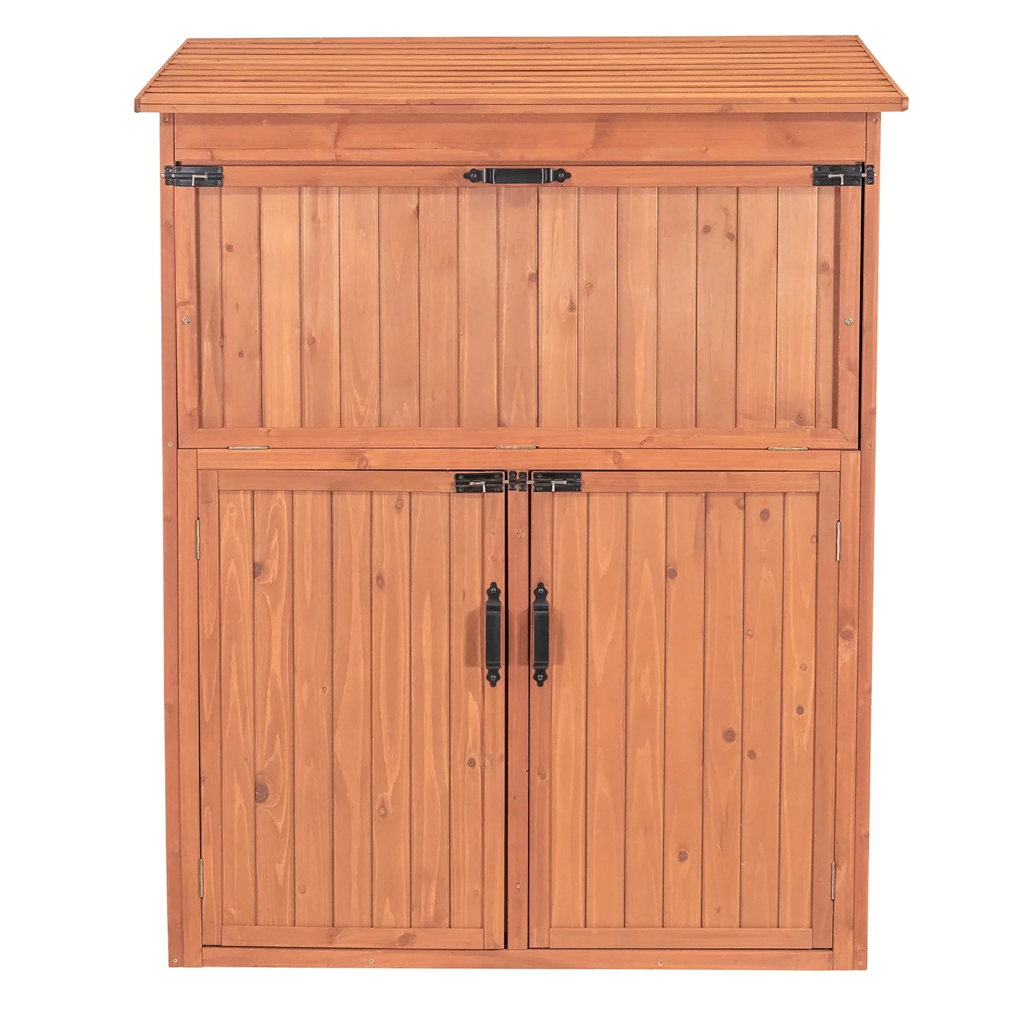 2026 Outdoor Garden Wooden Storage Cabinet With Drop Table Storage Tool Cabinet