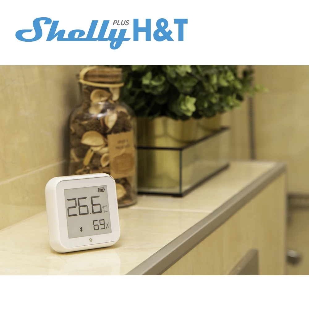 Shelly HT Gen3 WiFi-operated Humidity Temperature Sensor Bluetooth Inclusion Compatible With Alexa Google Home Android More