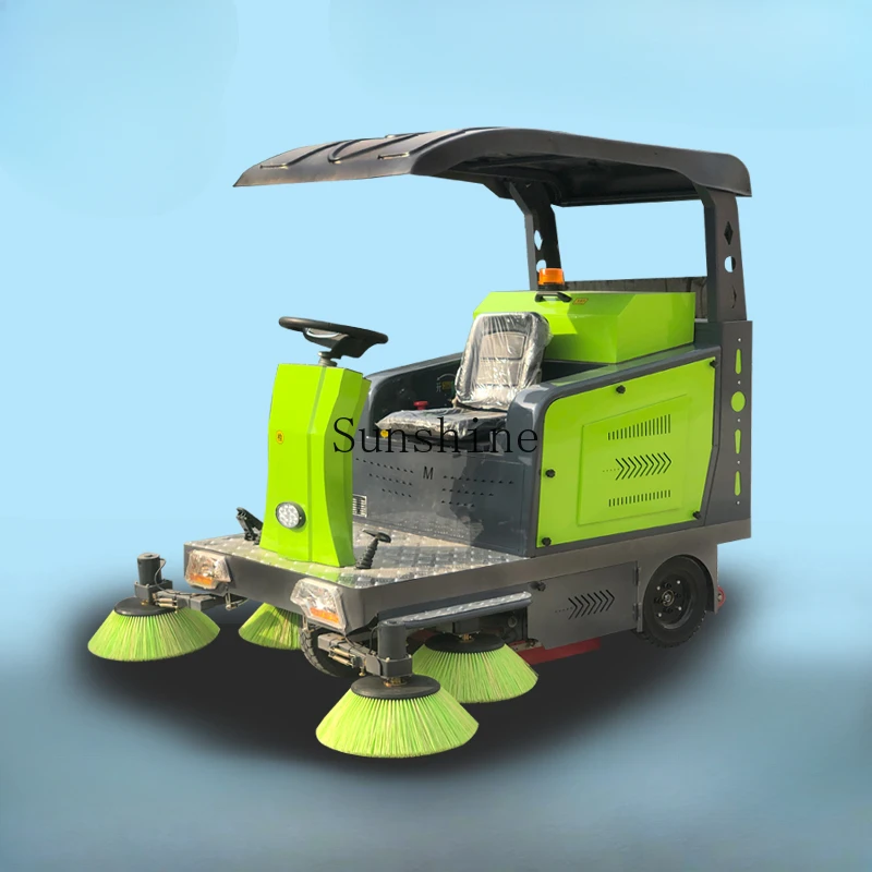 

Small semi-enclosed cab electric three-wheeled sweeper