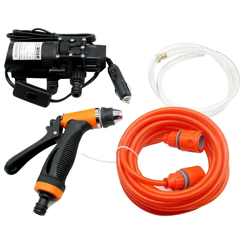 Car Water Gun 12V Cleaning Gun Pump High Pressure Car Washing Care Portable Electric Cleaning Car Equipment Water Gun Set