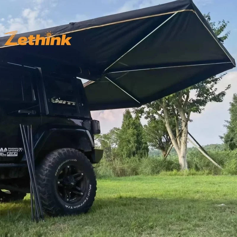 

"Canvas Car Tent Awning Aluminum Roof Top UV-Resistant Thermal Insulated Waterproof 270 Degree"