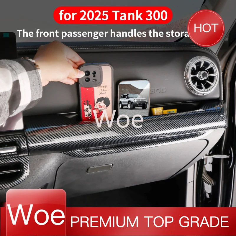 Woe For Great Wall Tank 300 Automotive Parts Handle Storage Box Passenger Handle Storage Box Interior Modification Parts