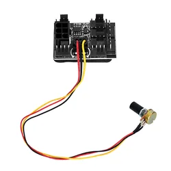 High Power Chassis Fan PWM HUB Speed Controller 1 to 8 Adapter 3PIN/4PIN Desktop Computer Cool Fan Splitter with Rotary Switch