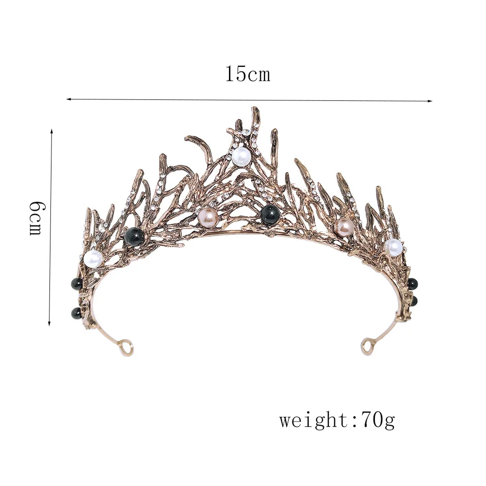 1 قطعة غطاء رأس أنيق على شكل تاج العروس لحفلات الزفاف عصابة رأس متينة ملونة خفيفة الوزن إكسسوار تاج العروس غطاء رأس الزفاف
