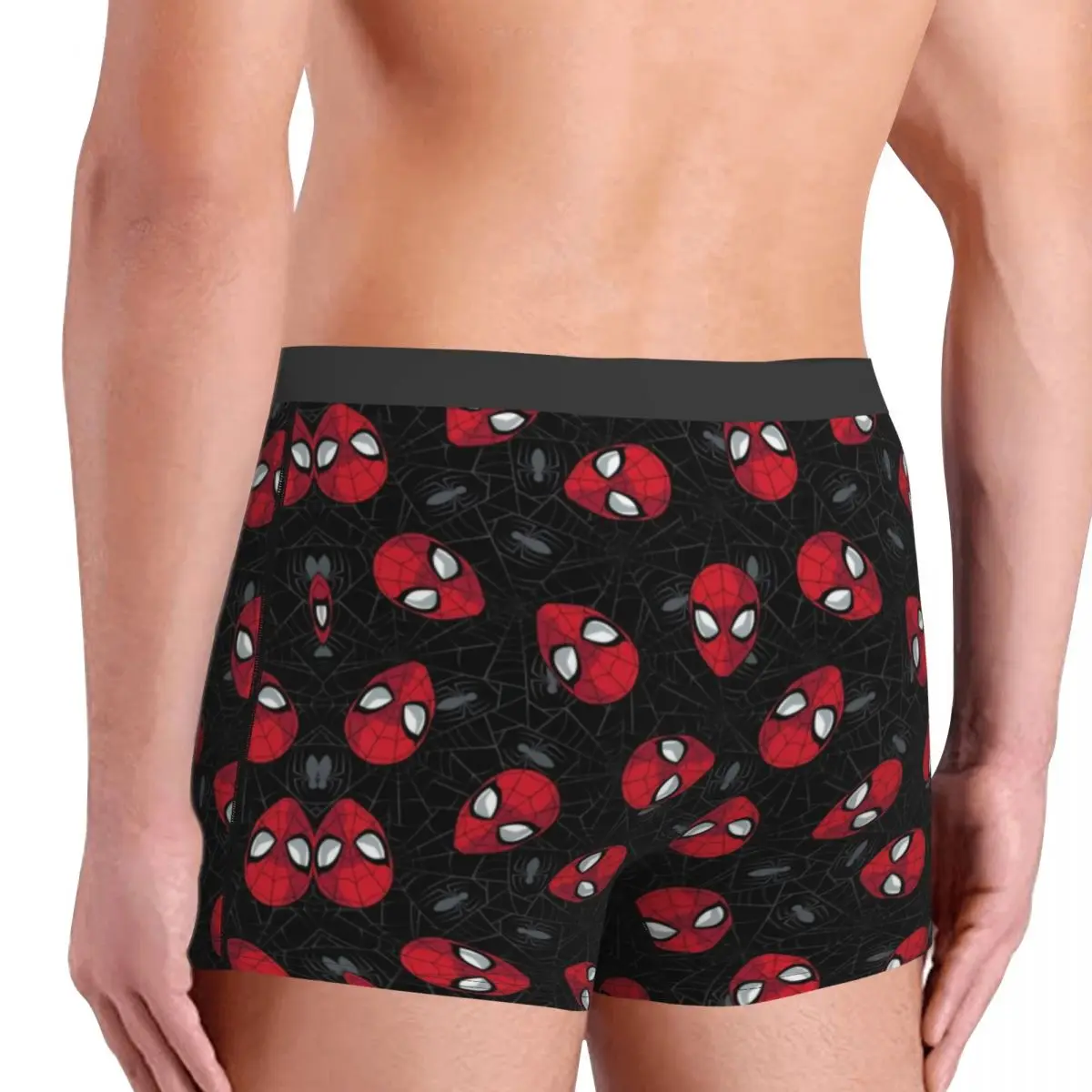 Boxer personnalisé à motif de toile d'araignée, culotte short pour hommes, sous-vêtements confortables Spider Man