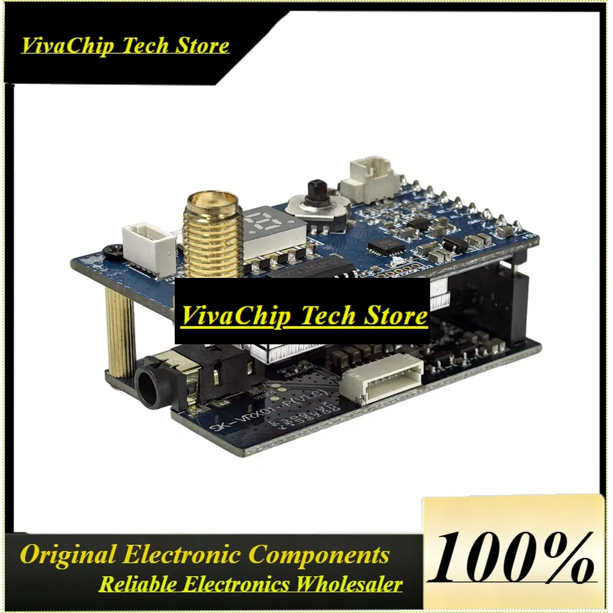VivaSK-VRX02 80CH 3.3g Image Transmission Receiver Signal Alarm VRX For FPV Drone