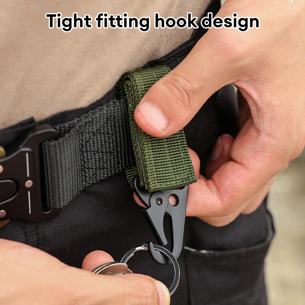 High Strength Nylon Key Hook Belt Buckle Hanging Camping Hiking Accessories Hook Clip Belt Key Chain Loop Key Clips  Key Holder