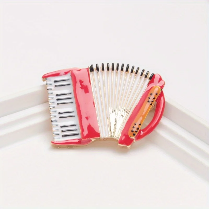 Retro Casual Accordion Brooch Unisex Enamel Pin Party Accessory Gift