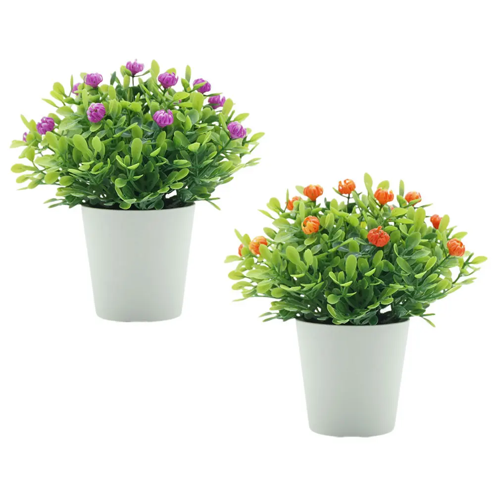 

2Pcs Simulation Babysbreath Bonsai Realistic Artificial Flower Home Office Decor Gift No Maintenance Required Simulation Plant