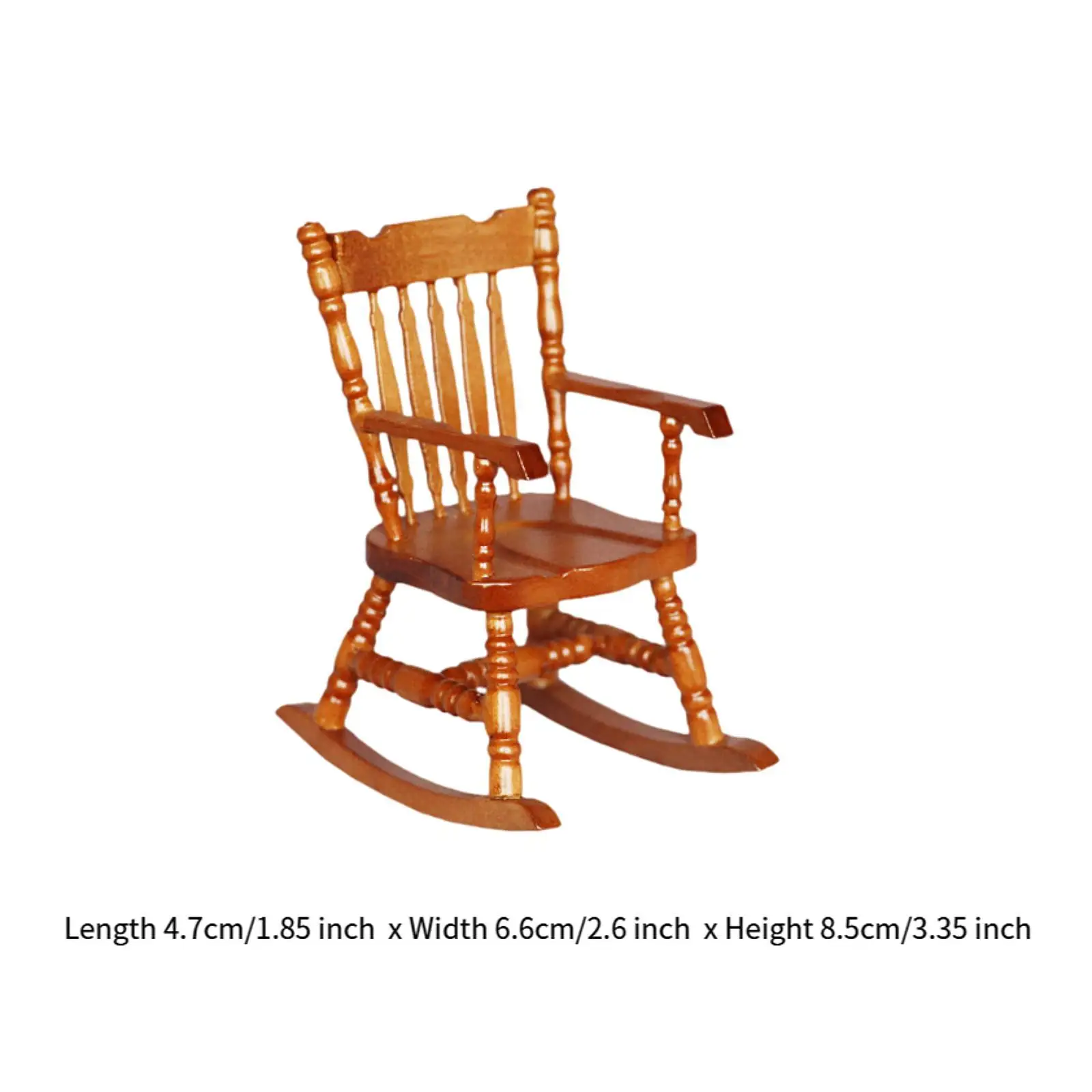 1/12 Porch Rocker High Back Chair for Railway Station Model Train Layout