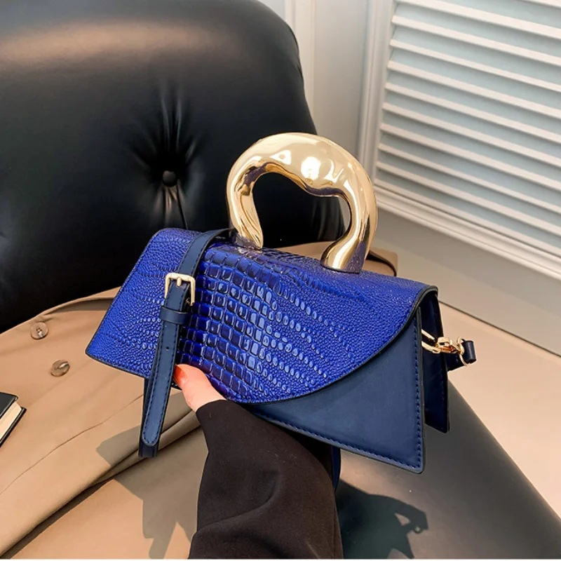 Solid Alligator PU Shoulder and Crossbody Bags Personality Designer Style High Quality Hand Bags for Women 2024 Fashion Hot Sale