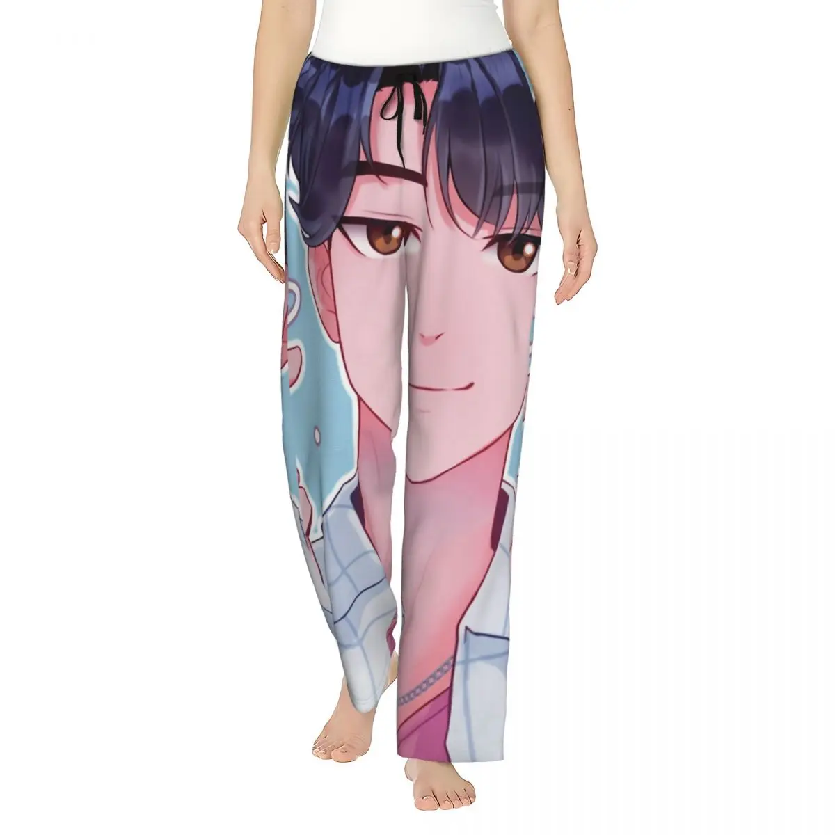

Jinu Cartoon Style Kpop Demon Hunters Pajama Pants Casual Pajamas Women Soft Comfy Nightwear Bedroom Sleeping Pants Big Size