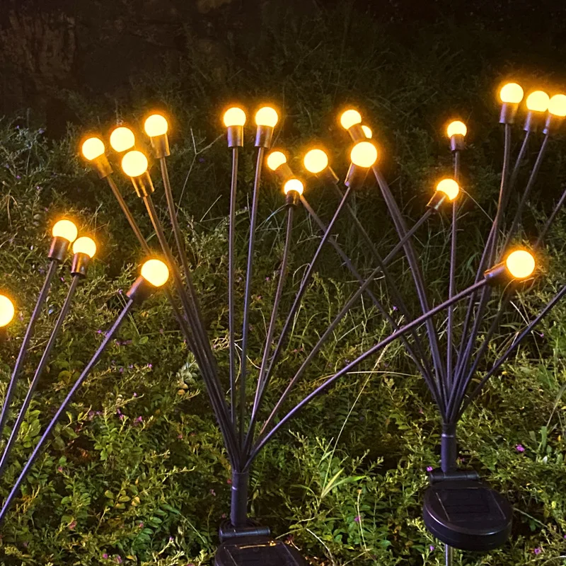 New solar lawn light led wind-driven firefly light, outdoor courtyard garden plug-in light waterproof camping light LED Decor