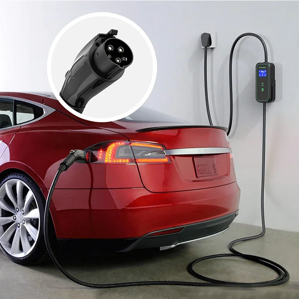 For TESLA Nacs Type 1 Type2 GB/T Wall Mount Bracket Portable EV Charger Plug Holder Stand Car Charger Car Charging Cable Bracket
