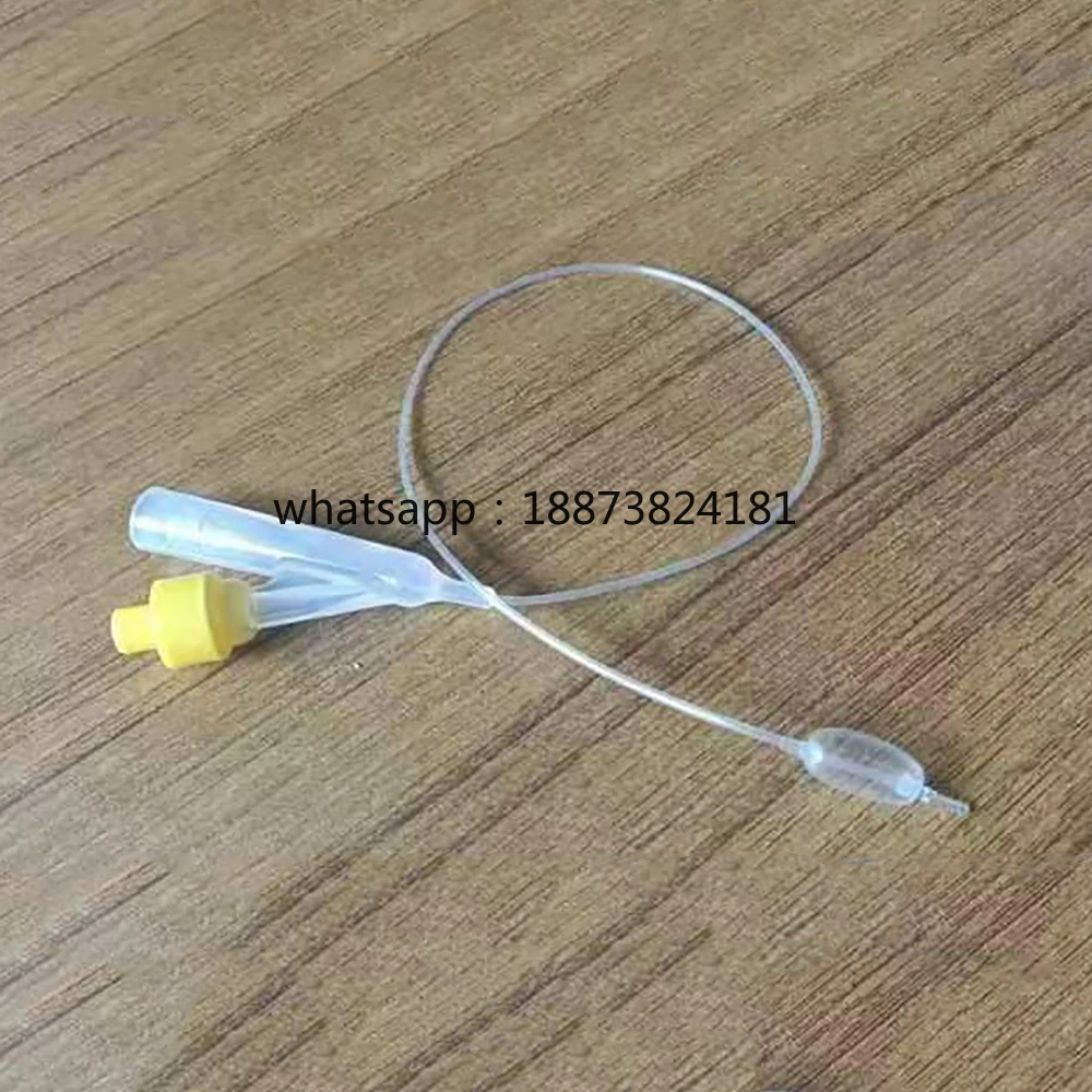 3.5FR Silicone Foley 2 Ways Stylet Self-retaining Cat Catheter Long Time Indwelling Placement Relieve Urethral Obstruction  fast