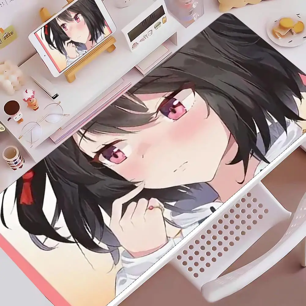 

Cute anime heroine Mouse Pad E-sports gaming mouse pad oversized personalized desk pad keyboard mouse pad