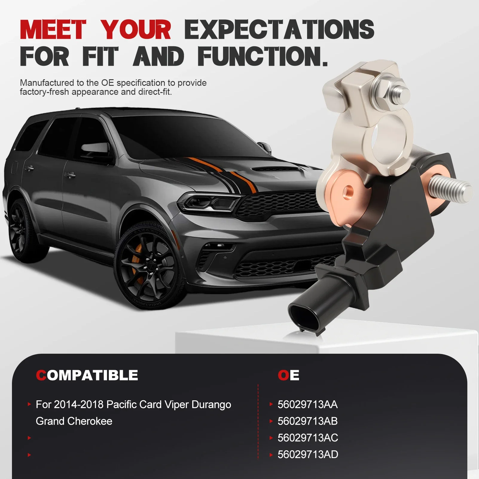 Sensor Baterai 56029713AA untuk 2014-2018 Chrysler Pacifica Dodge Viper Dodge Durango Jeep Grand Cherokee 56029713AB