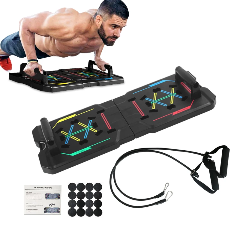 Home Gym Fitness Equipment Foldable Adjustable Ergonomic Push up Board Portable Home Gym System Professional Strength Training