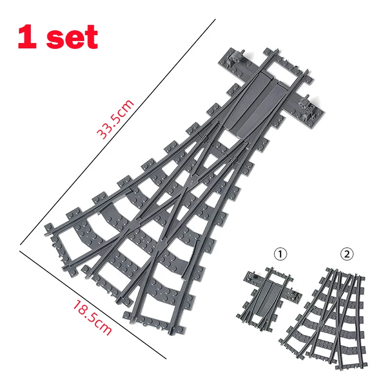 Peças de trem da cidade trilhos estação de trem tijolos ferroviário buffer parar modelo trilhos em linha reta curvado ferrovia blocos de construção moc brinquedos