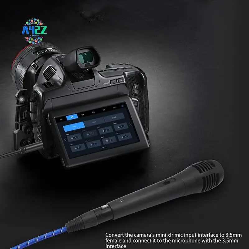 A42Z-Mini XLR Male To 1/8 TRS Female Audio Converter Adapter Cable For Cameras, Wireless Microphones