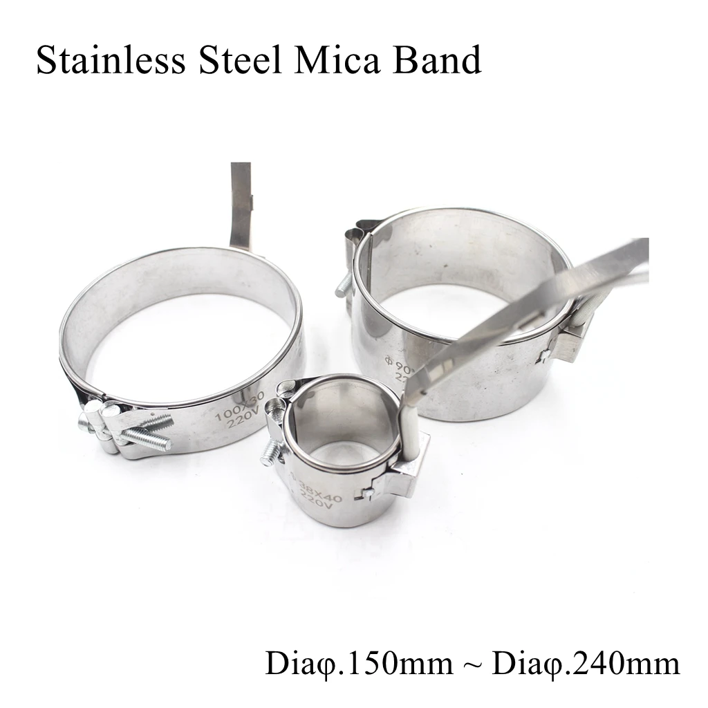 

220V Stainless Steel Mica Band Coil Heater Electric Heating Ring Element Plastic Injection Molding Machine Mould Extruder Nozzle