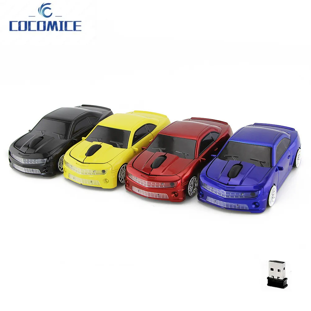 Racing Car Shaped Mouse USB Optical Wireless Mouse 1600DPI Mini 3D Computer Gaming Mice For PC Laptop Tablet Notebook Gift