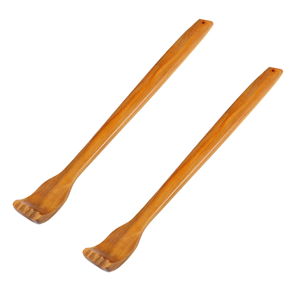Gratte-dos à Long manche, 2 pièces, râteau de Massage en bois pour le soulagement du corps et des épaules, outil de grattage, soins de santé