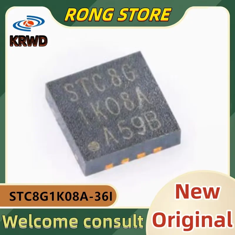 10PCS STC8G1K08A New and Original Chip IC STC8G1K08A-36I-DFN8 STC8G1K08A-36I 8051 single-chip microcomputer, MCU