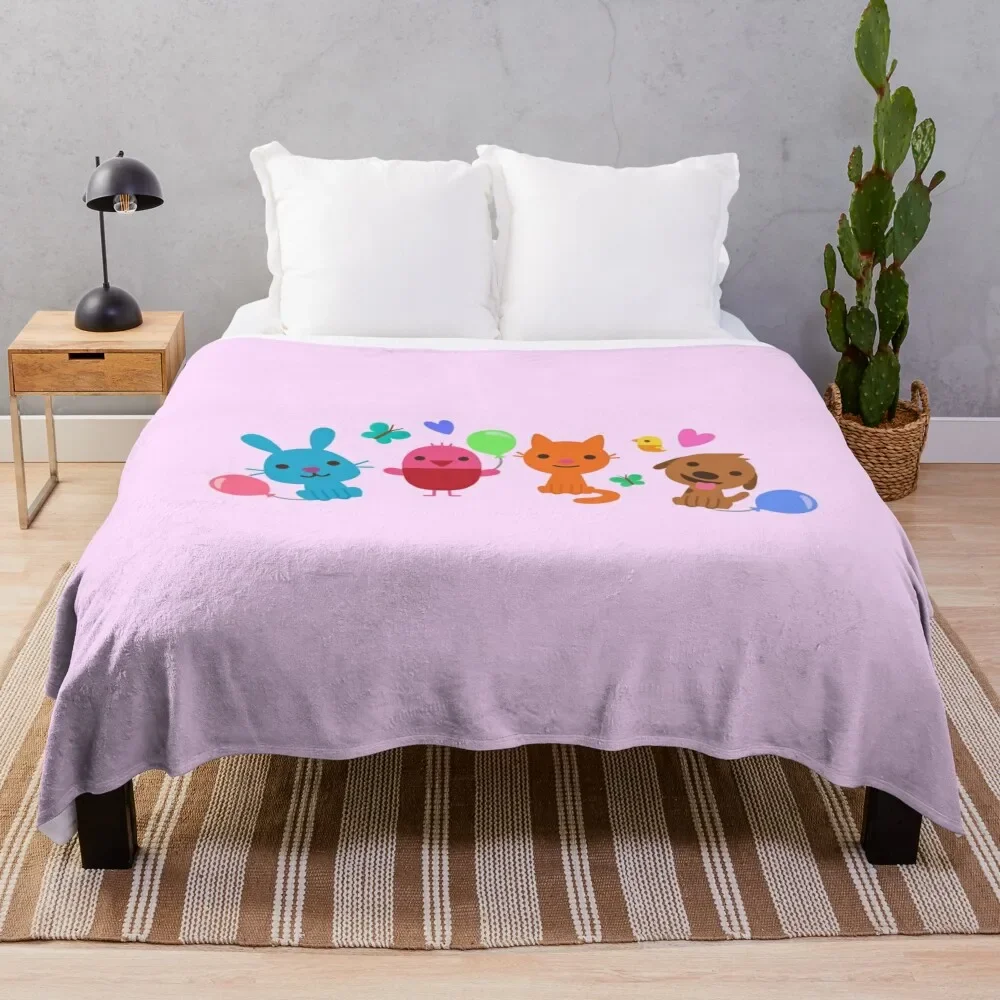 

Play SAGO mini Pink Throw Blanket Ultra Plush Cozy Blanket for Napping Sleeping