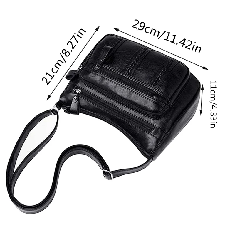 New Designer Women Crossbody Bag Soft Pu Leather Shoulder Bag Good Quality Messenger Bag Small Size Purse Ladies Handbags