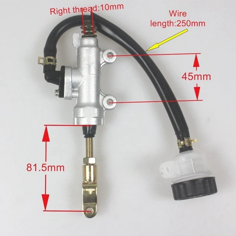 Motorcycle Universal Foot Brake Hydraulic Pump for Suzuki Kawasaki Honda Yamaha Rear Brake Master Cylinder Pump Motorbike