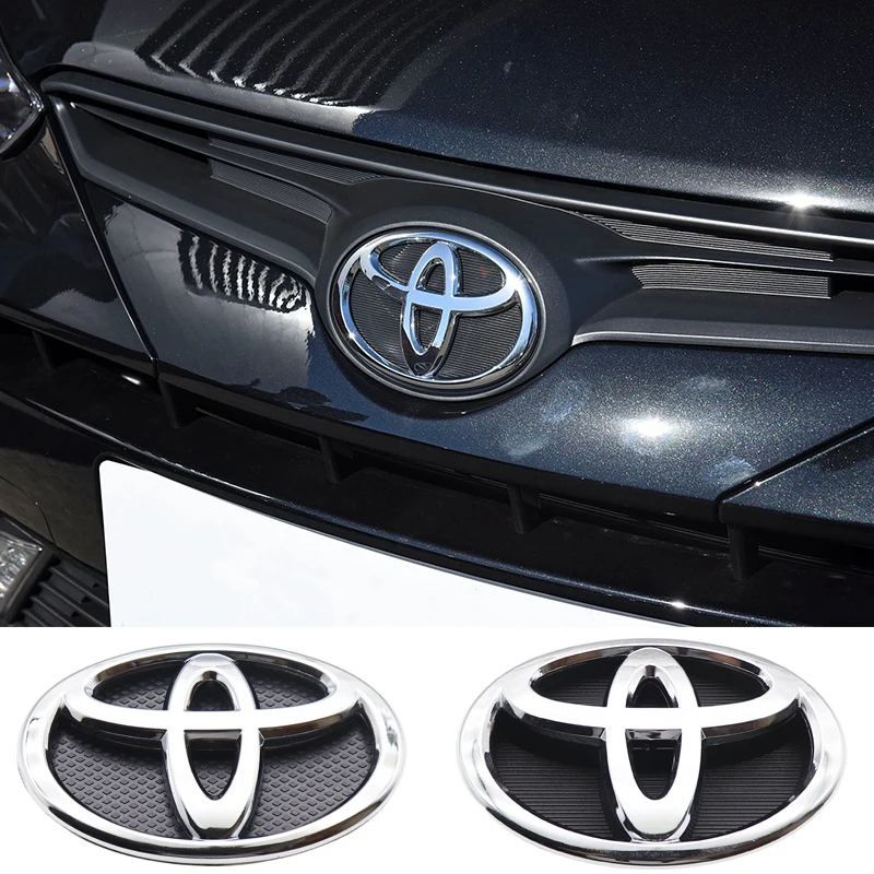 1pcs 3D new 15cm ABS Car Front logo Car Head Front grill emblem Car front hood Emblem sticker styling Accessories For TOYOTA