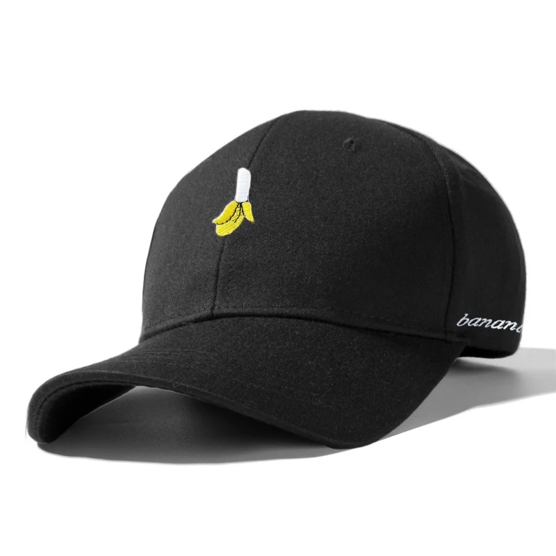 Lovely Peel Banana Embroidered Snapback Baseball Caps Outdoors Shade Tidal Current Street Corner Sun Protection Shopping Hat J22