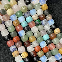 Natural Stone Agates Jade Quartz Aventurine Tiger Eye Loose Space Beads For Jewelry Making Diy Bracelet Accessories