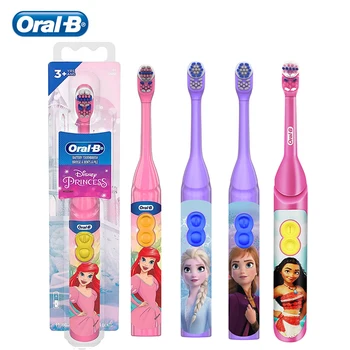 Oral b crianças escova de dentes elétrica cerdas macias rotação dentes limpos princesa design escova de dentes para menina à prova dwaterproof água escova de dentes