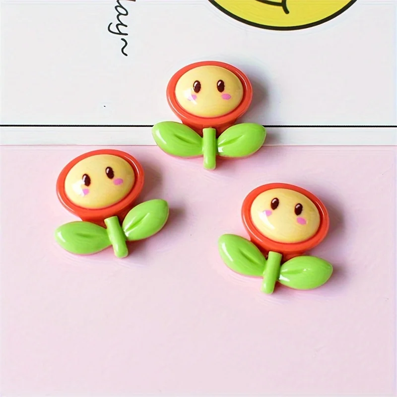 Cute Cartoon Sunflower Earrings Handmade Resin Drops | Classic Game Inspired Gift for Women