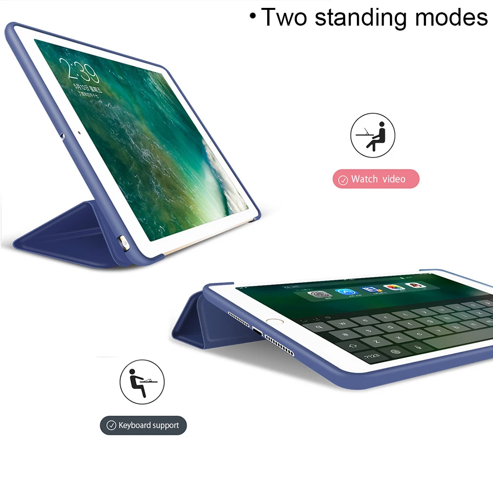 Funda para tableta Apple ipad 9,7 "Air 4 5 6 7 8 9 10th Gen mini 7,9 "8,3 Pro 11 2020 2021 2022 10,2" funda inteligente para dormir y despertador