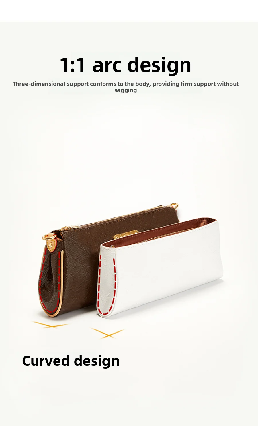 Bag Organizer Insert For Lv Eva Bag Lightweight Bag Insert Storage Dupont Paper Bag Support High-end Waterproof Bag Accessories