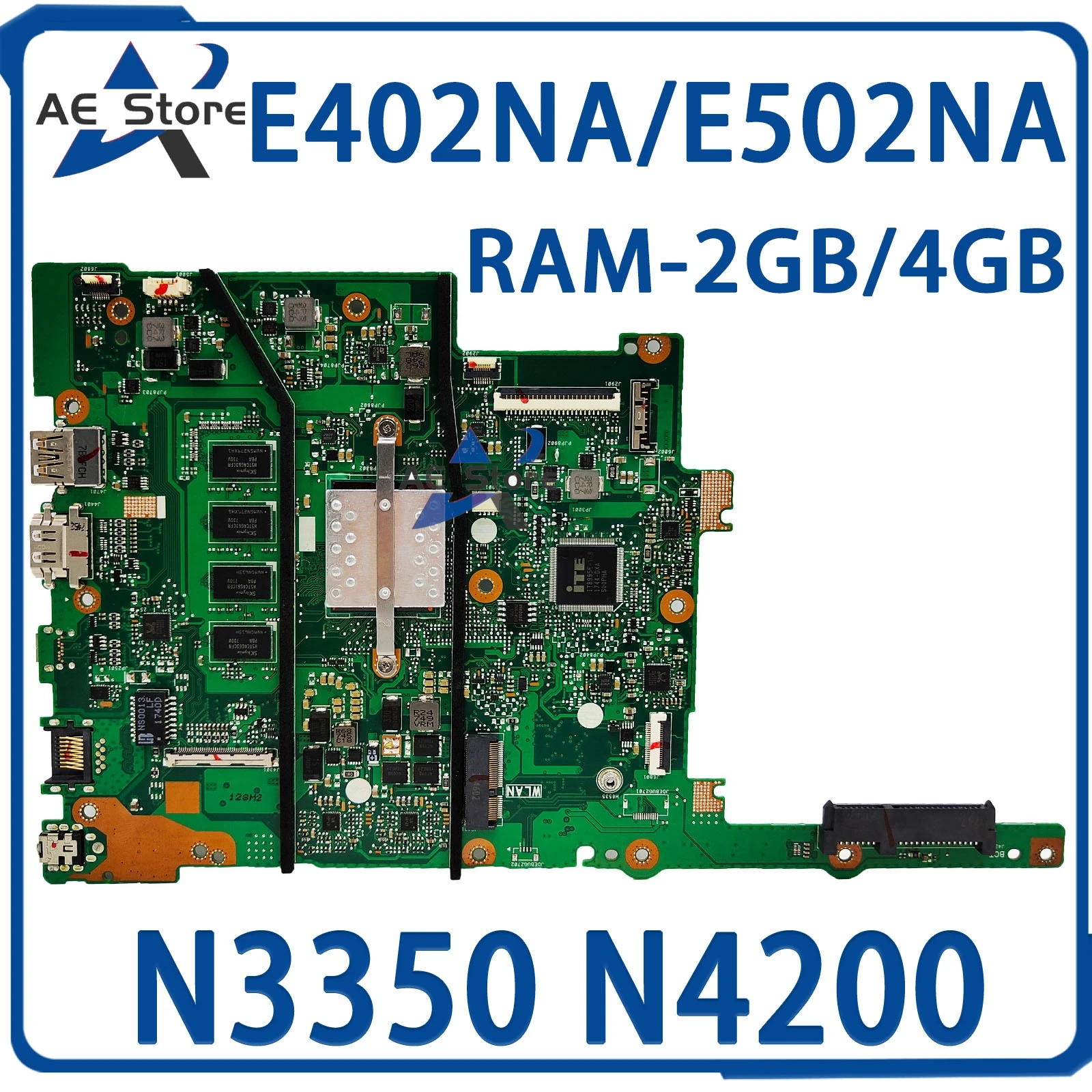 

E402NA Mainboard For ASUS F402NA L402NA X402NA E402N E502N R417N R416N Laptop Motherboard N3350 N4200 2GB/4GB/RAM