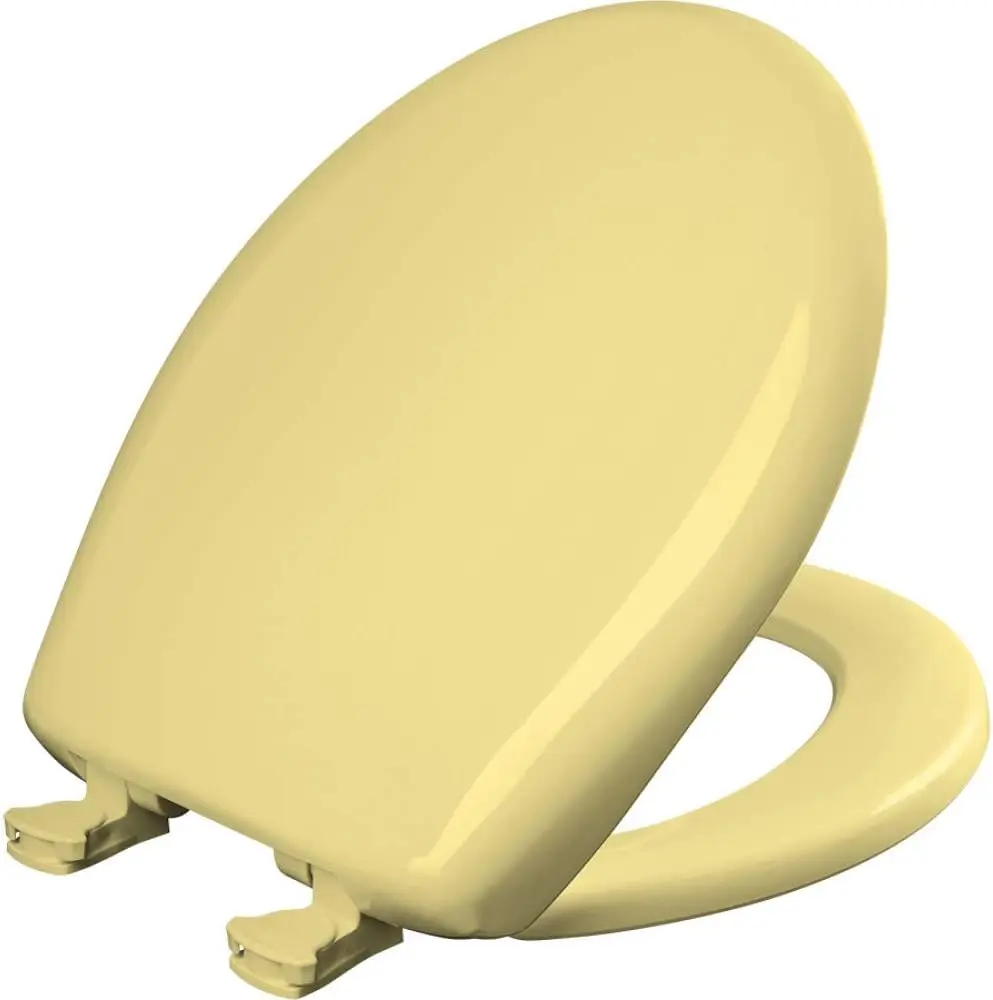 

Yellow Slow Close Toilet Seat, Easy Clean Hinges, Durable Plastic for Round Toilets, Made in USA